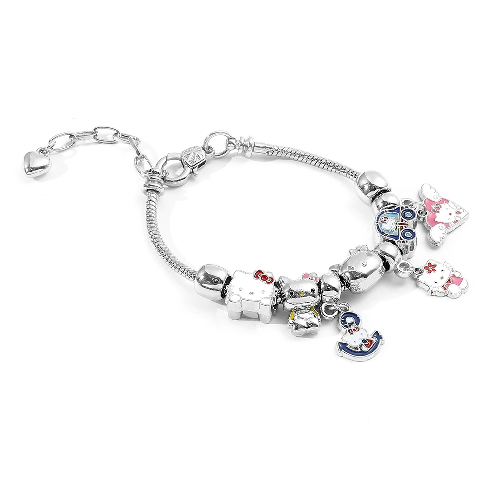 Berloques com pulseira Hello Kitty