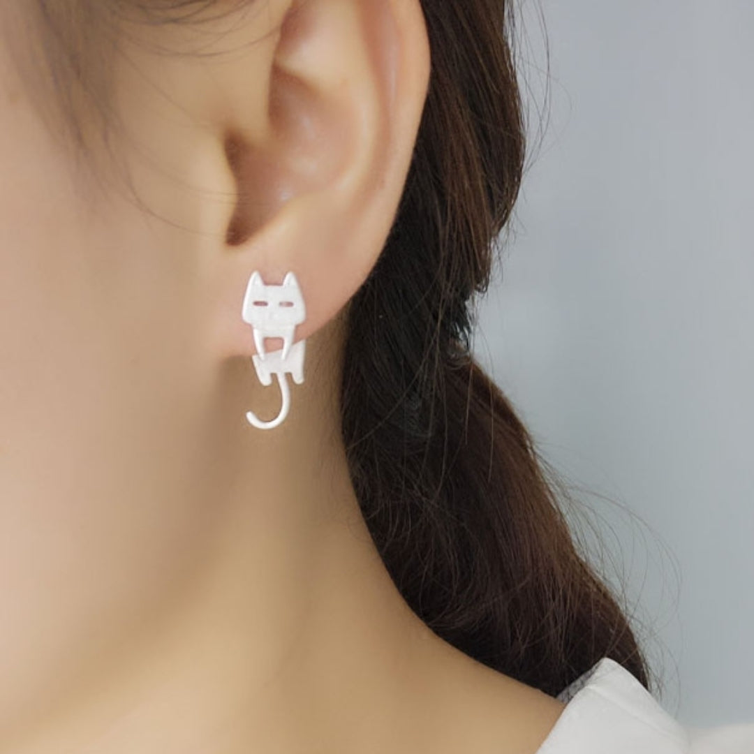 Brinco de prata Neko Desu