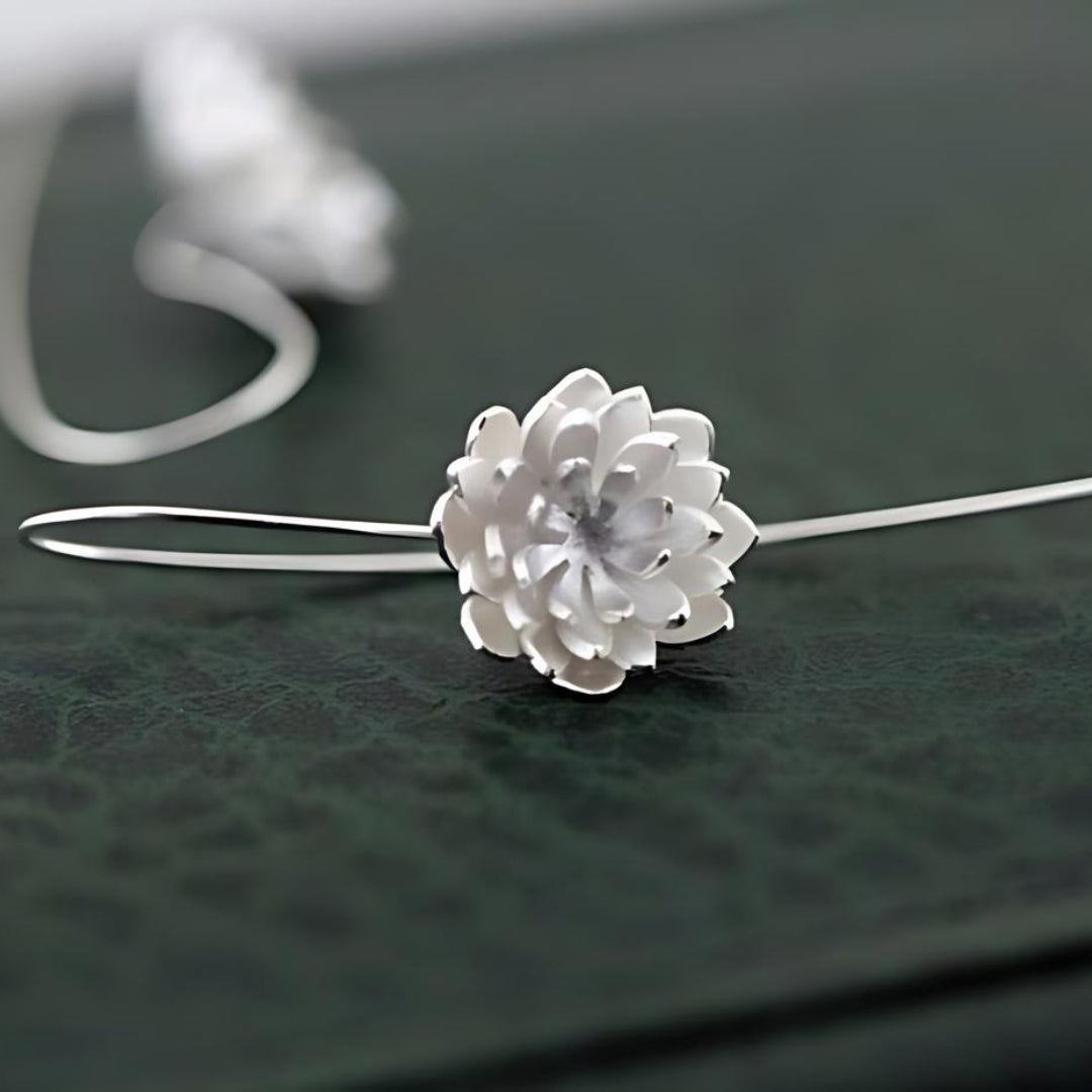 Brinco de prata Lotus