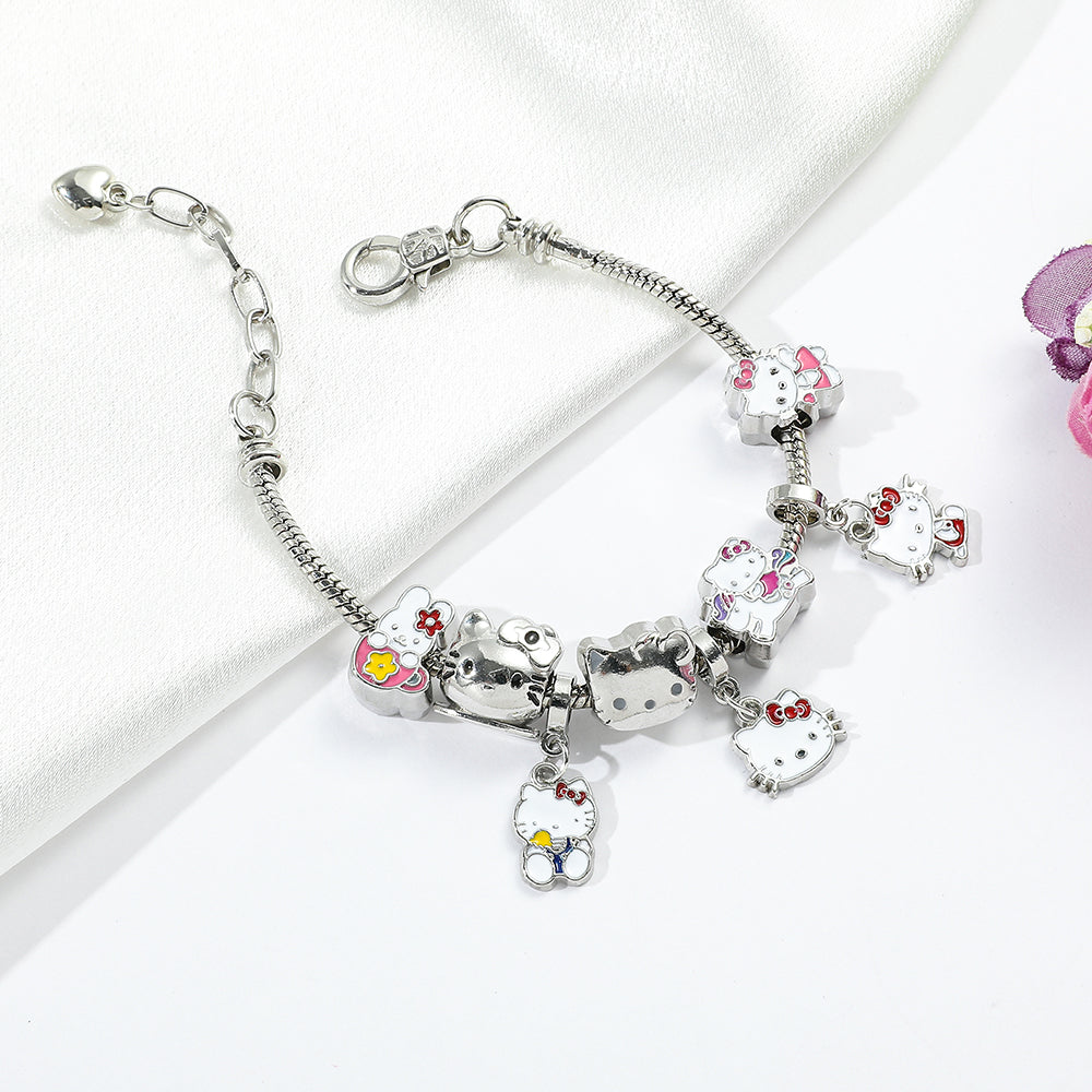 Berloques com pulseira Hello Kitty