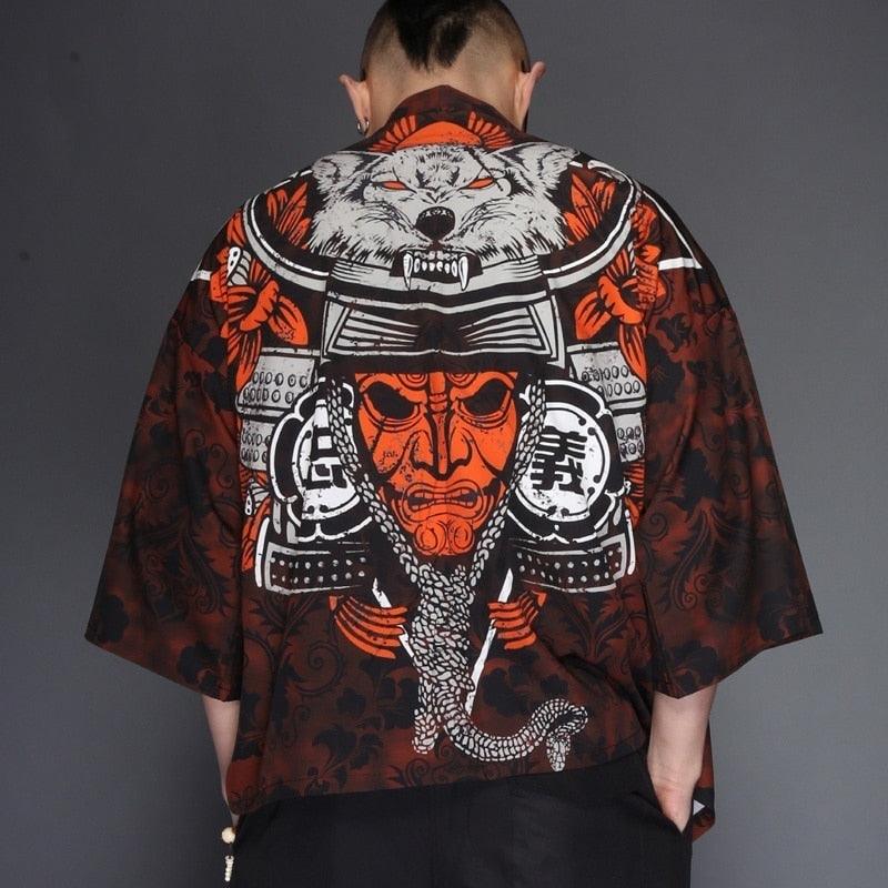 Haori Masculino - Red Samurai - Japão e Afins