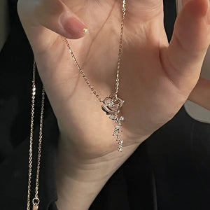 Colar Rosa Brilhante